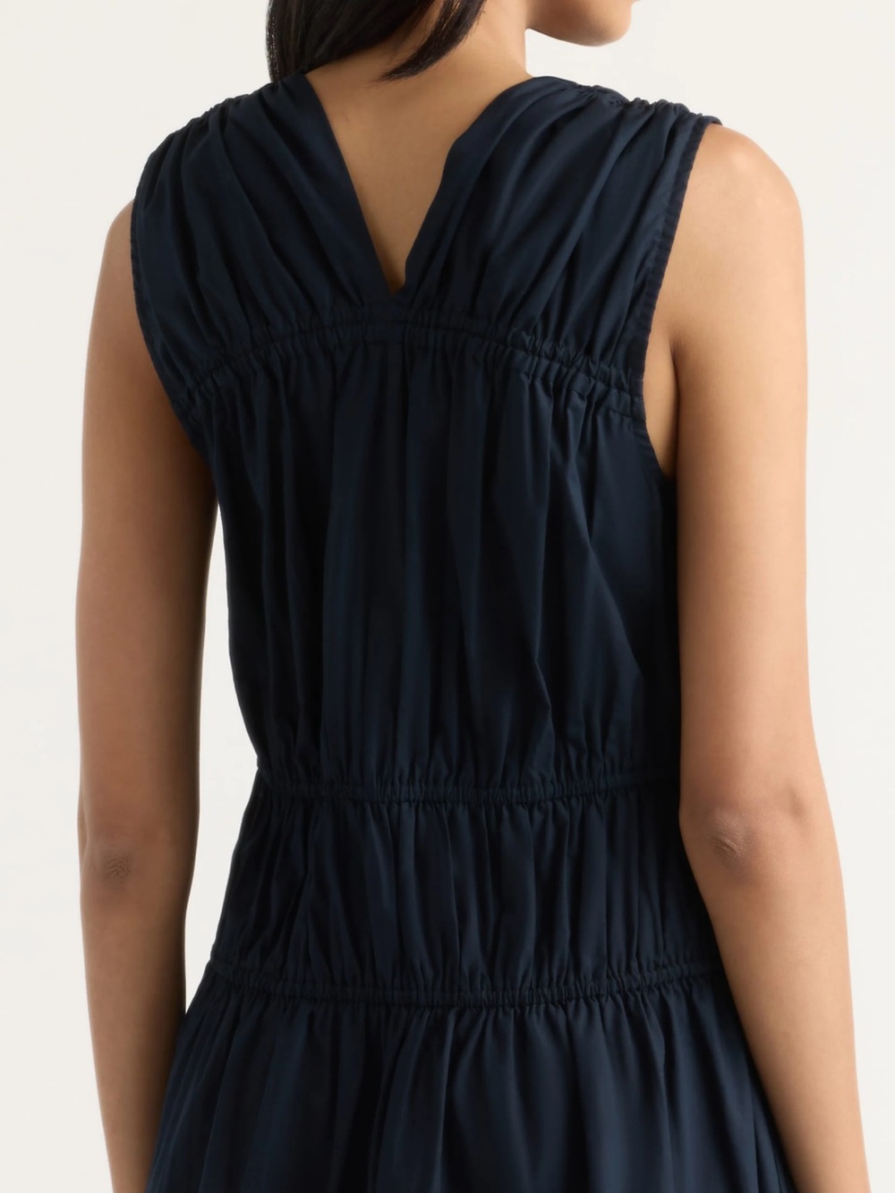Modern Citizen Iga Gathered Orfanoc Cotton Navy Maxi Dress Size XS NWT - Picture 6 of 9